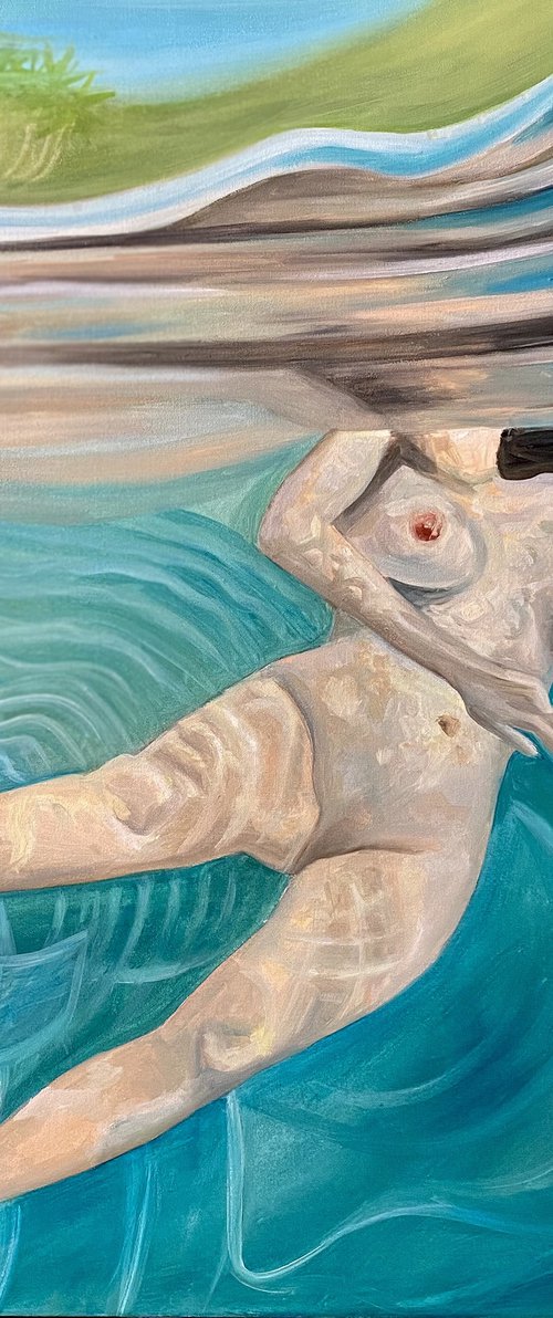 nude swimmer woman  (acquatica . 4) by Laura Corre