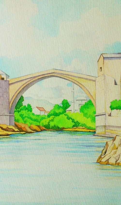 El Puente Viejo en Mostar by Marcelo Villacrés
