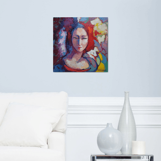 Love (50x50cm,  oil painting, ready to hang)