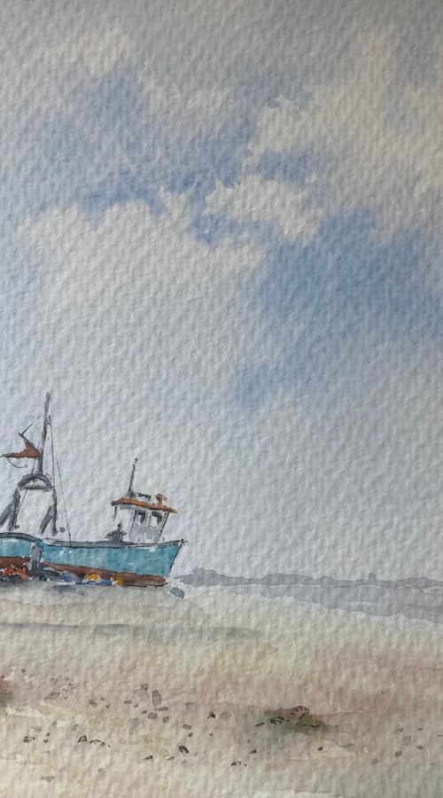 'Silver Harvest' on Aldeburgh beach, Suffolk by Noel Sawyer