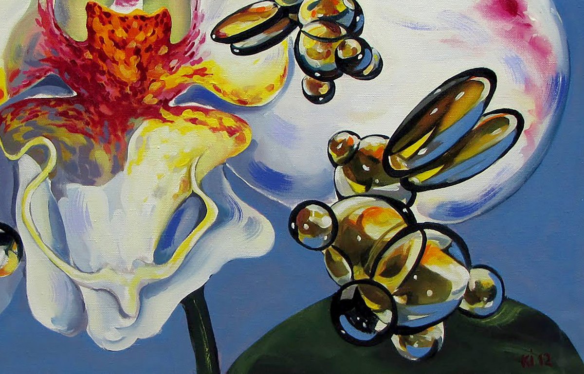 Urban And Pop Botanical Giclee Print By Igor Konovalov, 28 X 20, Orchid, Original Artwork