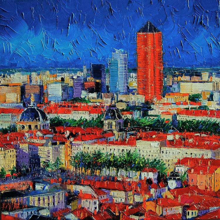 Lyon View From Jardins Des Curiosites Artfinder