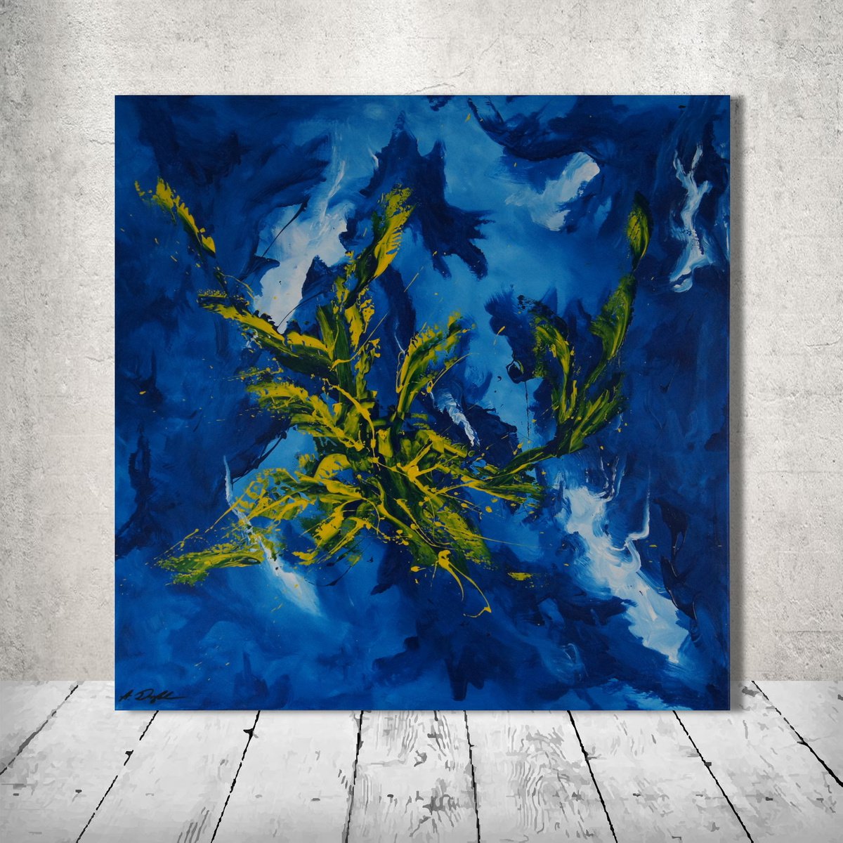 Rushed Evolution (100 x 100 cm) XXL (40 x 40 inches) by Ansgar Dressler