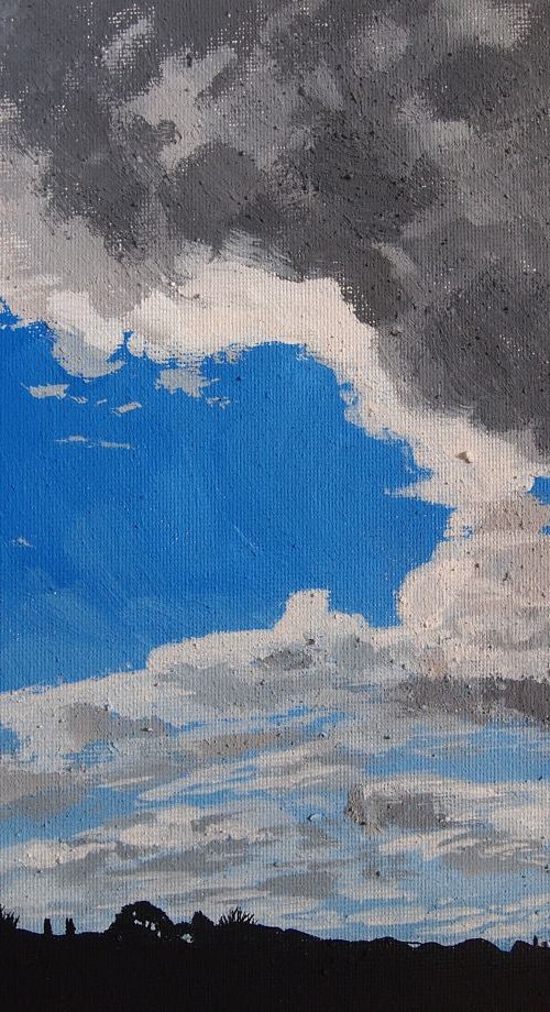 Town Sky #10 - 9 x 12 by Kitty  Cooper