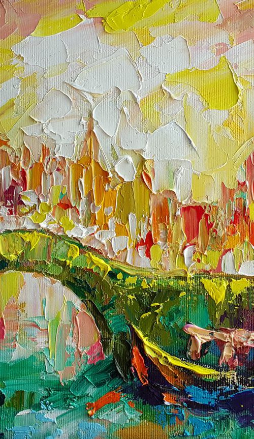 Painting Bridges of Amsterdam, oil painting Amsterdam, cityscapes, painting canvas,  Impressionism, cityscape wall art. by Anastasia Kozorez