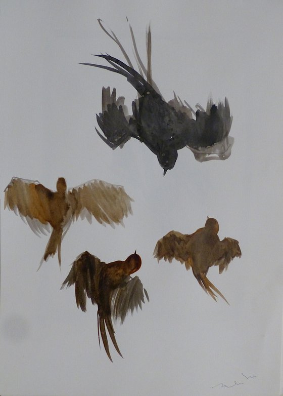 The Flying Birds 6, 29x41 cm