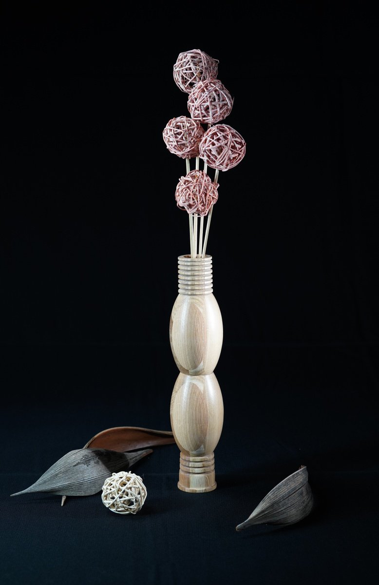 Still Life Wood Sculpture By Sava Draganov, 3 X 14", "Couple", Original Artwork