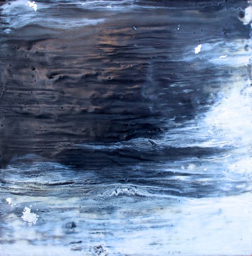 "Flowing" encaustic by Laura Spring