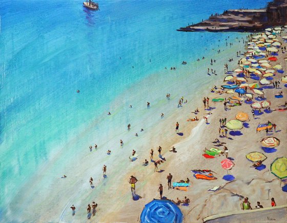 On the beach at Dubrovnik