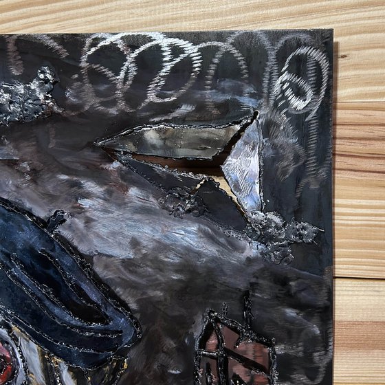 Wall sculpture - Dog basque