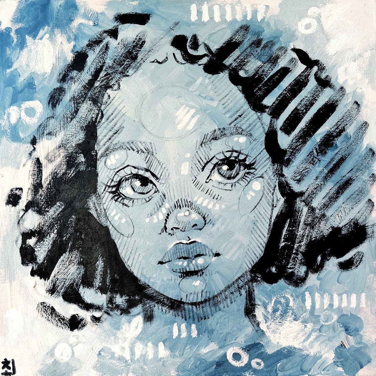 Blue girl by Marina Ogai