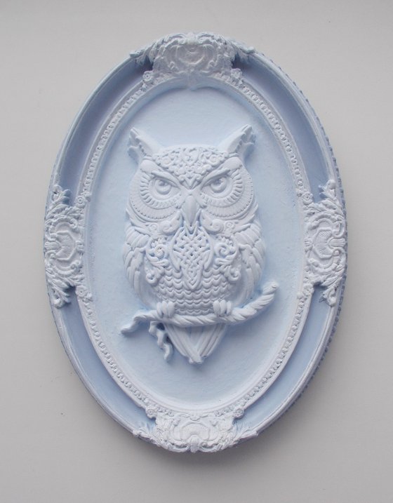 "Tender heart, rose and owl"