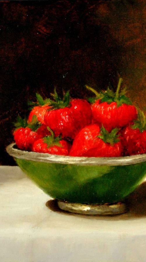 Bowl of strawberries by Daniela Roughsedge