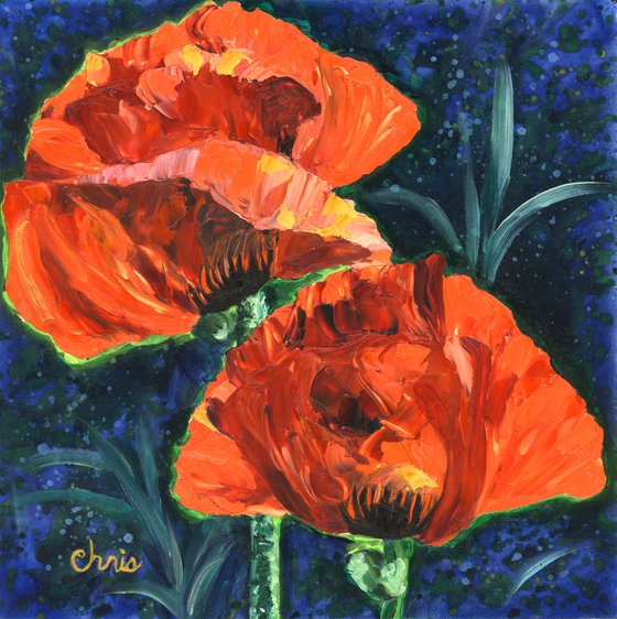 Orange Poppy Duo