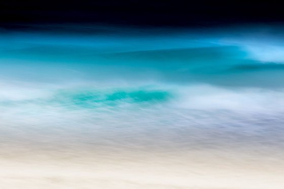 Atlantic Poetry..... - Teal and white canvas seascape