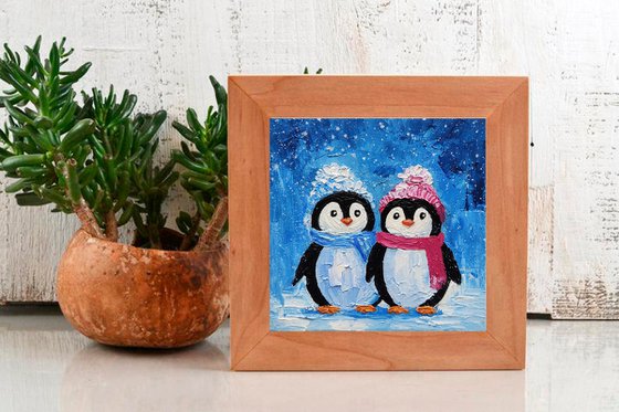 Penguins Painting