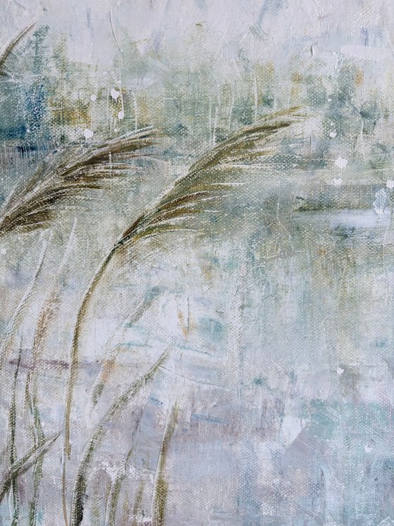 Water Lilies in Silver