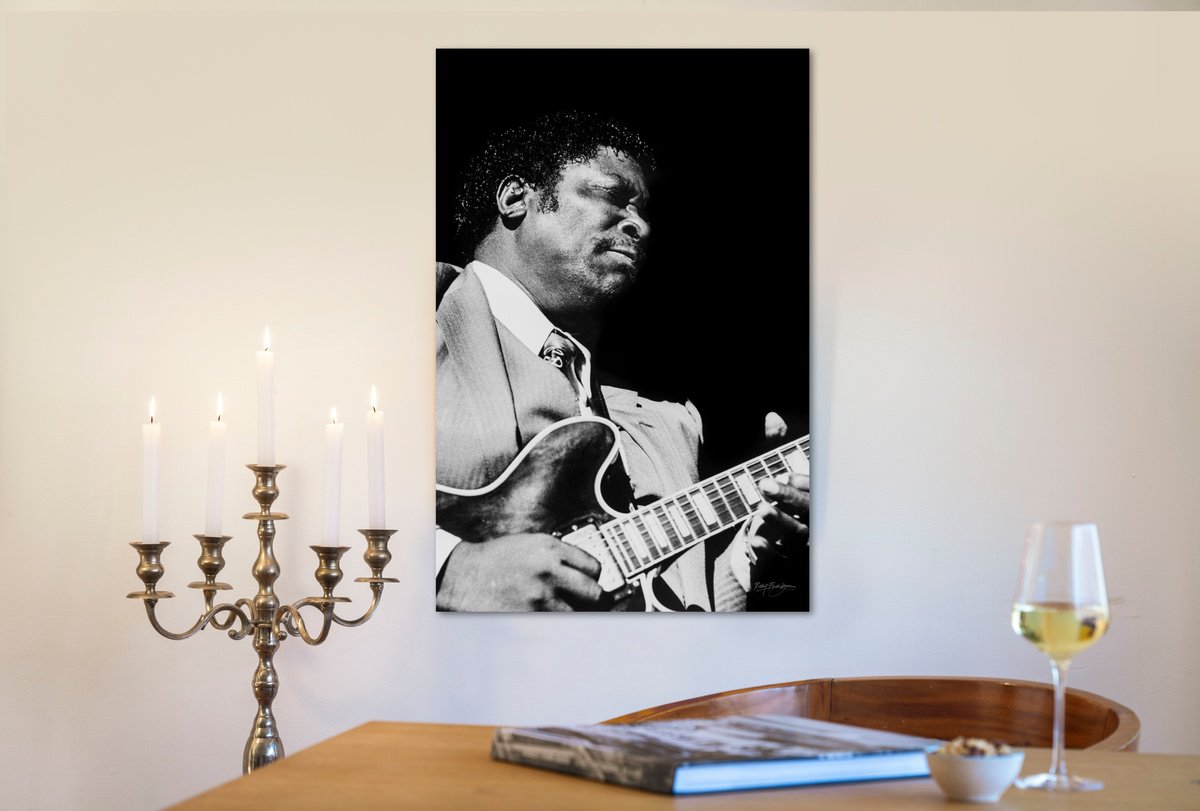Photorealistic Portrait Photograph By Robbert Frank Hagens, 28 X 41", Bb King - King Of The Blues, Original Artwork