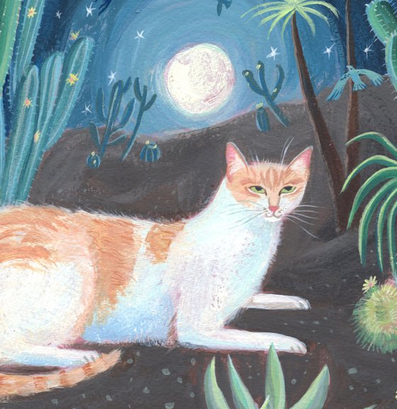 Cactus Garden Cat