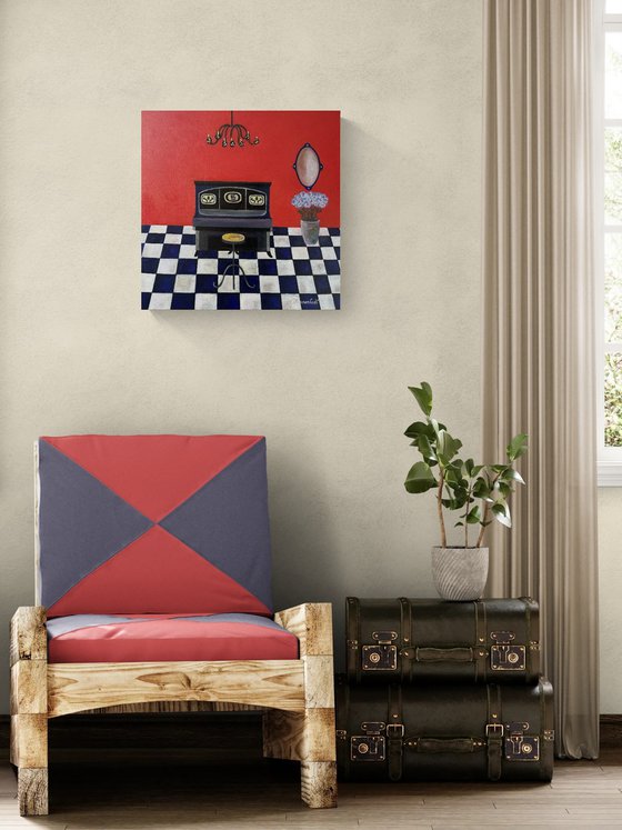 Interior with piano