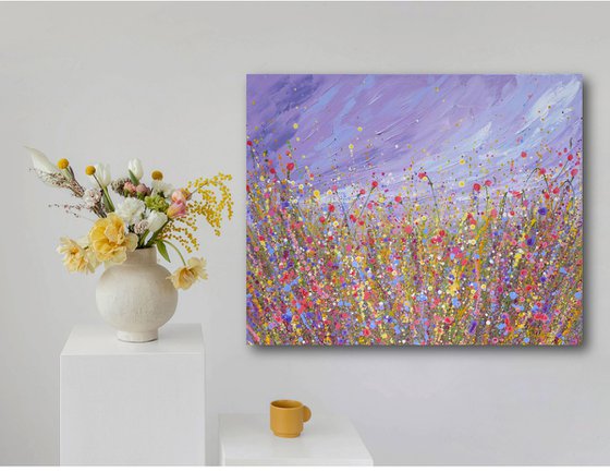 Lavender Haze Garden - Floral Painting