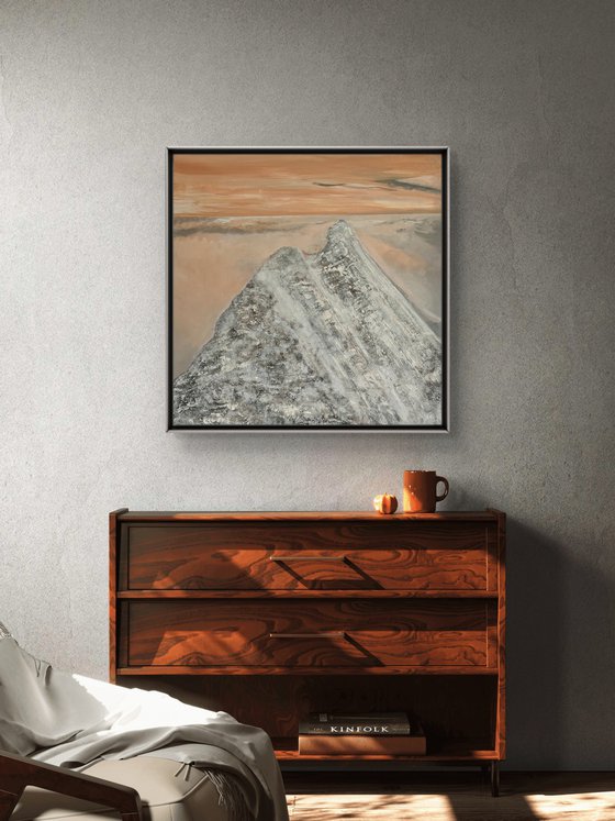 „Where silence dwells“ 74x74x4 cm