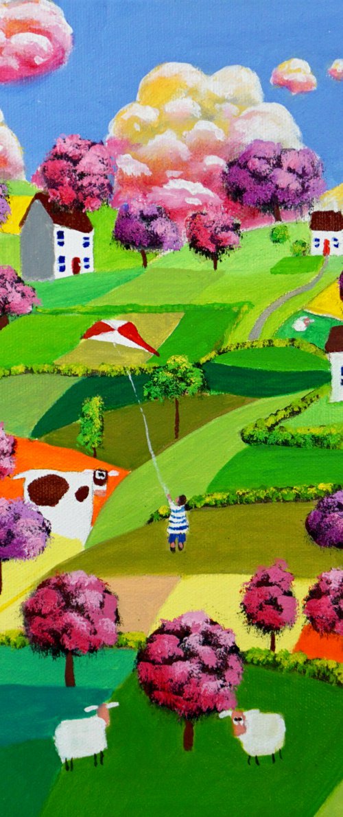 Heart of trees Naive art by Gordon Bruce