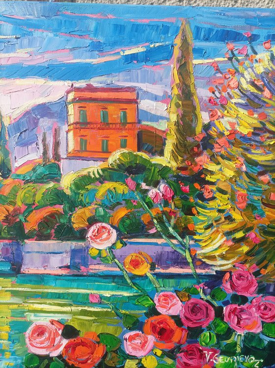 Tender roses at Lake Como