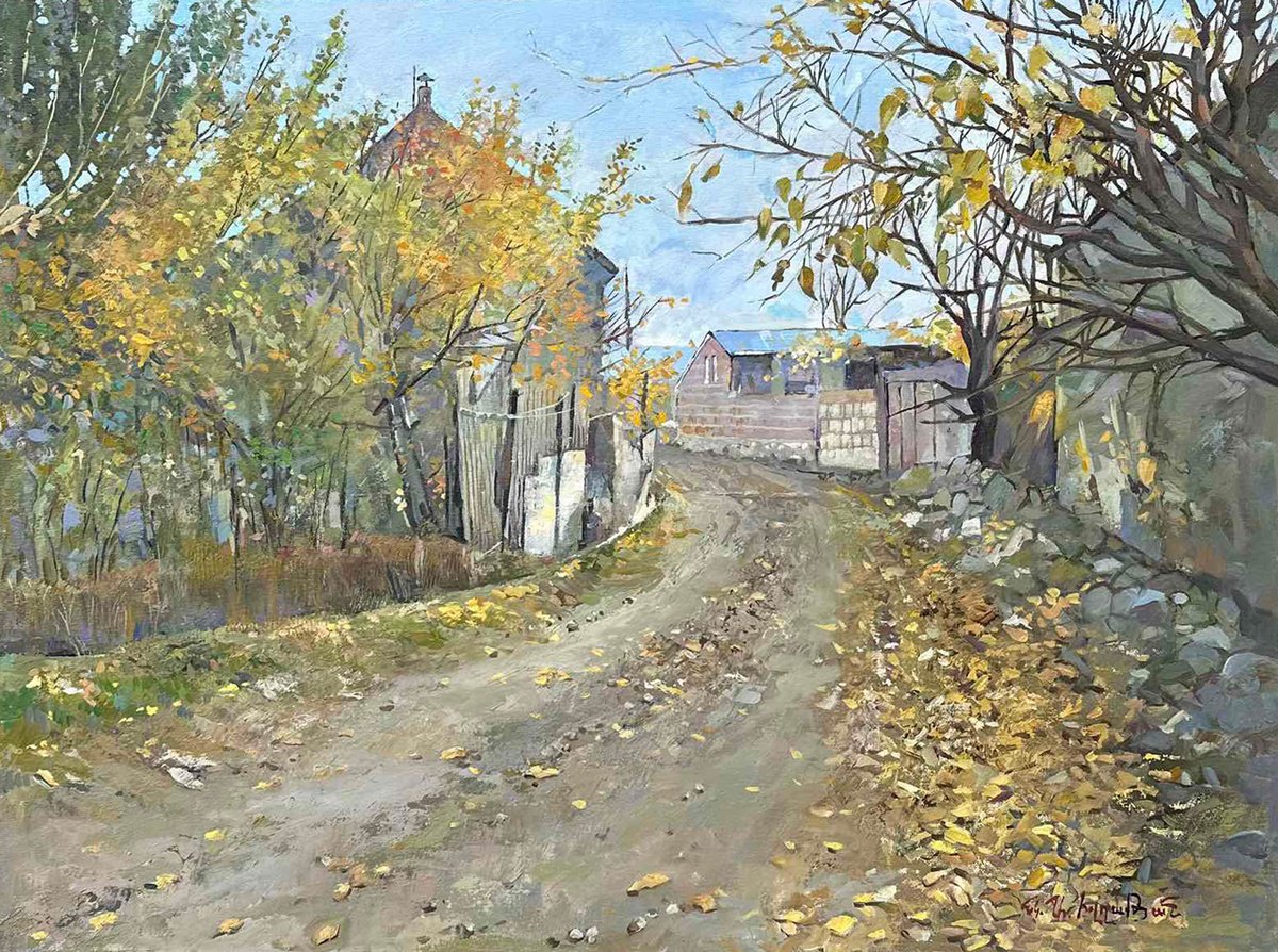 Path Through Autumn By Aramayis Khlghatyan, 31 X 24, Artwork For Sale On Artfinder