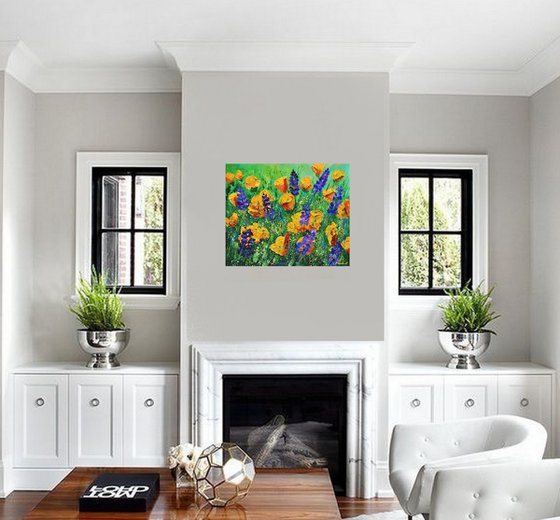 Yellow and purple flowers   -6523