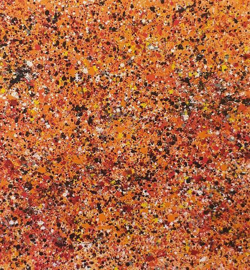 Abstract J.Pollock style acrylic on canvas by M.Y. by Max Yaskin