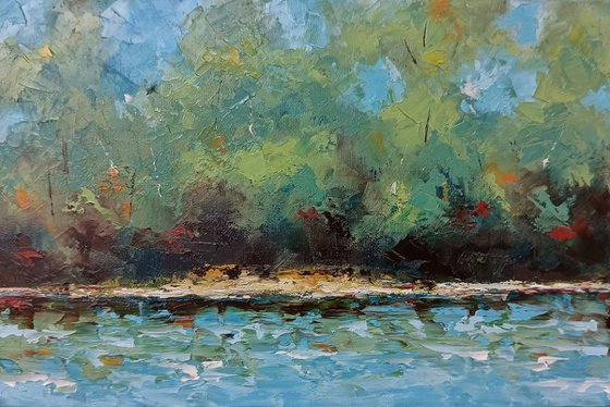 Small landscape oil painting