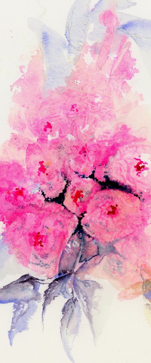 Hollyhocks I by Alex Tolstoy