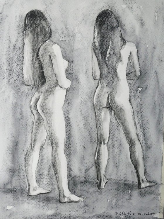 Standing female nudes