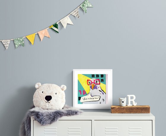 Seagull with glasses