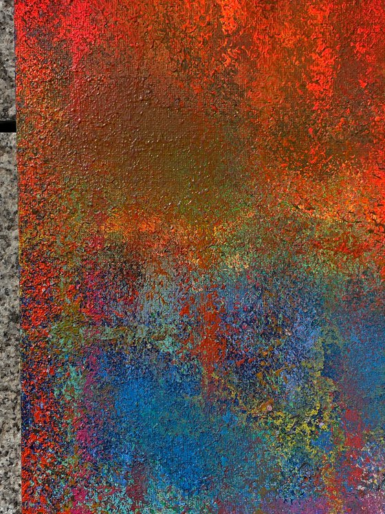 Abstract Orange and blue