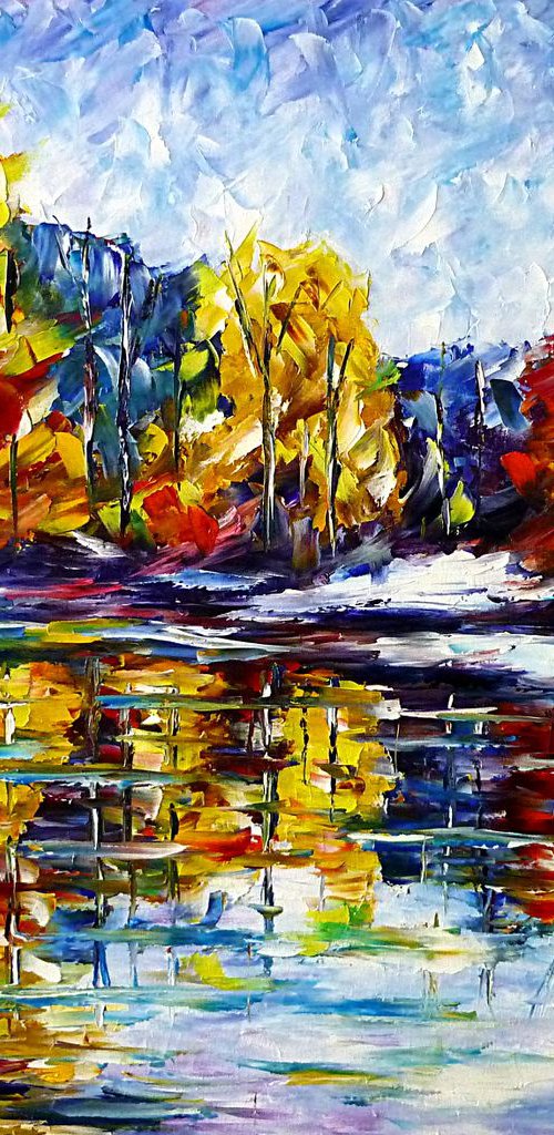 Autumn mood at the lake by Mirek Kuzniar