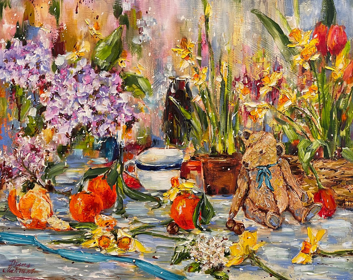 Spring Still Life By Diana Malivani, 20 X 16, Artwork For Sale On Artfinder