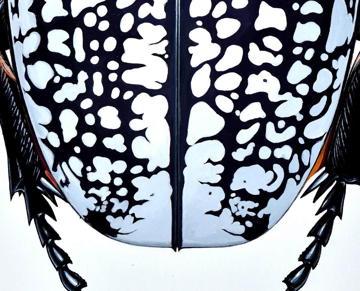 Original Acrylic Painting - Goliath Beetle #1 by Alex Nizovsky