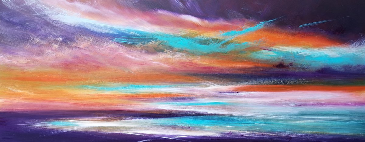Tranquil Soul - seascape, emotional, panoramic by Mel Graham