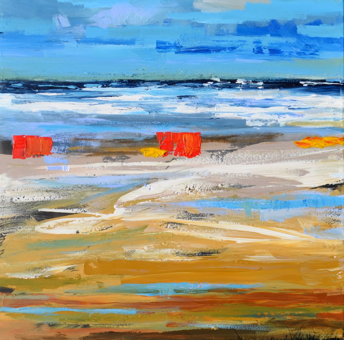 Colourful Beach by Wim van de Wege