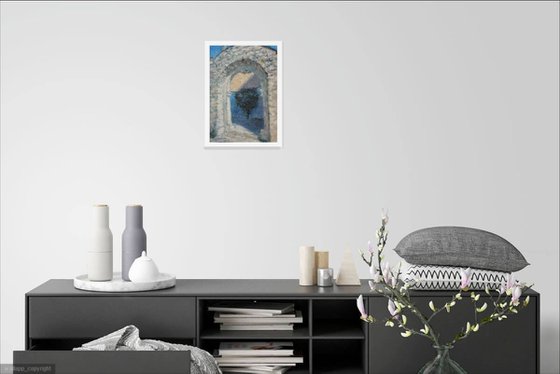 "Portal, Bavaria". Oil painting on cardboard.28x40cm