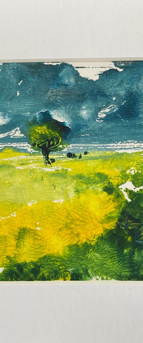 One tree mono print by Teresa Tanner