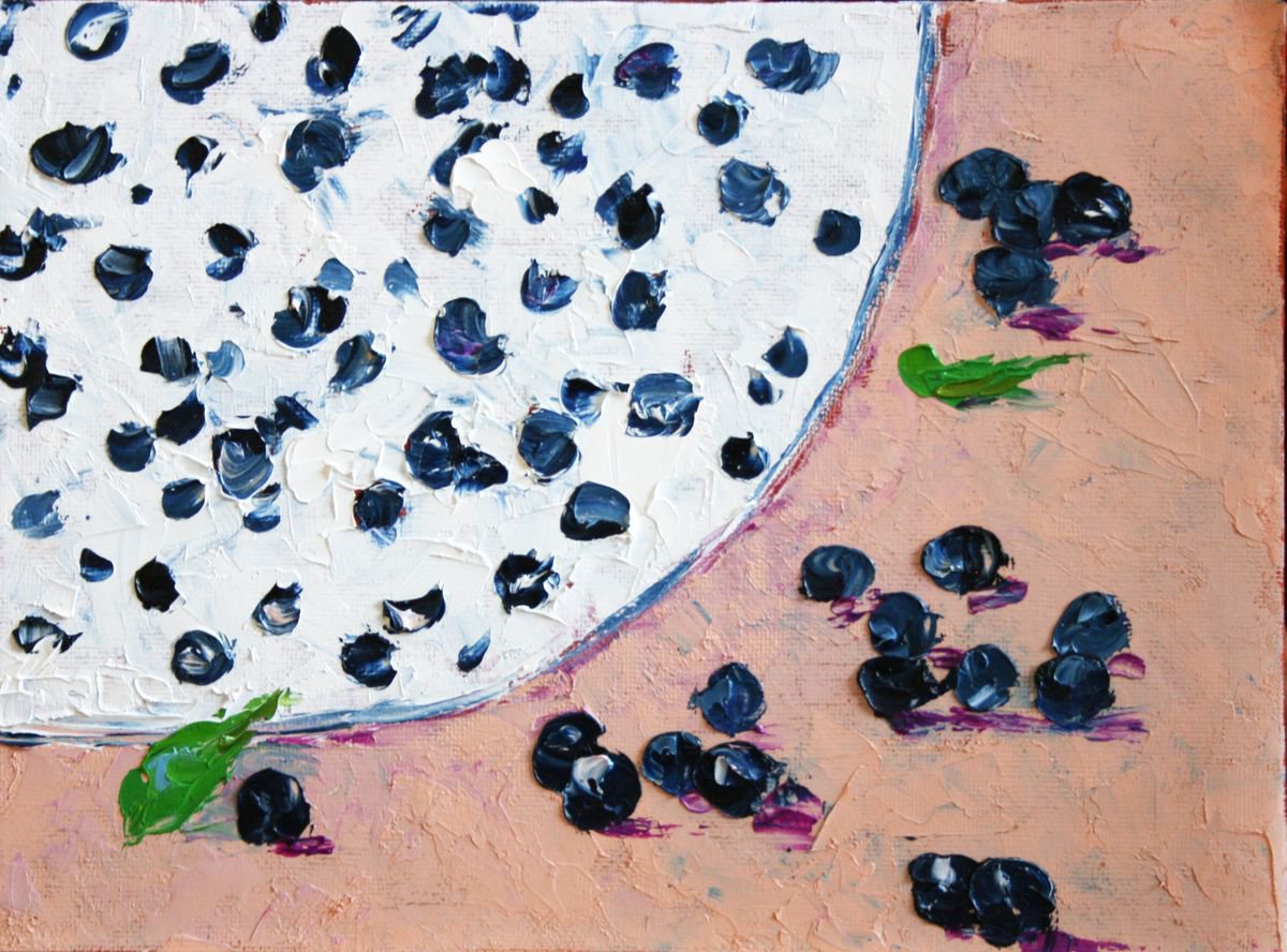 blueberry nocturne 1 / Original Painting by Salana Art Gallery