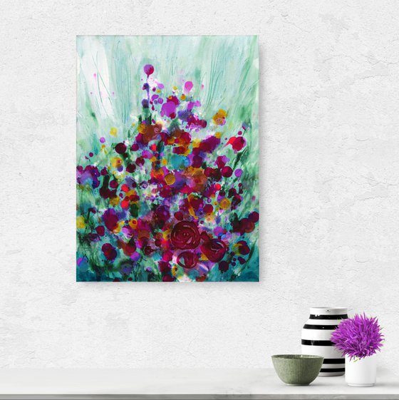 Candy Flourish 2 - Flower Painting  by Kathy Morton Stanion