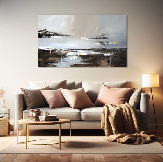 Brown Grey Gold Textured-Edge of Illumination