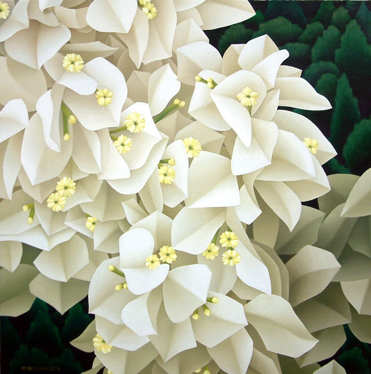 Abstract Oil Painting By Zhi Li, 31 X 31", Creative Work 26, Original Artwork