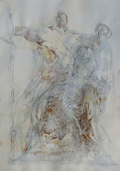 Movement, mixed media 41x29 cm by Frederic Belaubre