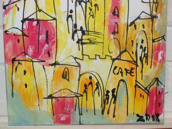 wild mediterrean city xl Acrylpainting  19,7 x 39,4inch