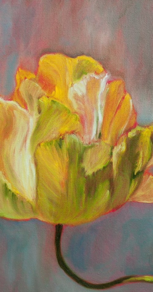 Yellow Tulip by Liudmila Pisliakova